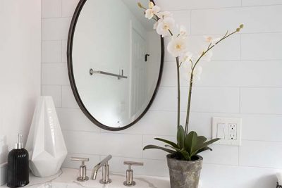 Warm & Soft Transitional In Guilford Guest Bathroom